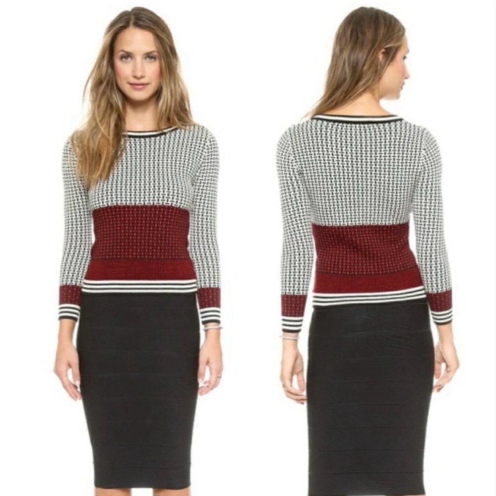 Diane von Furstenberg Wool Printed Sweater - Size M